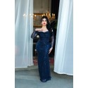 196691 NAVY BLUE COCKTAİL DRESS