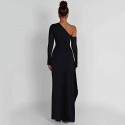 196705 BLACK COCKTAİL DRESS Sandy fabric