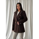 196891 KAFFEE JACKE ATLAS STOFF