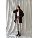 196891 KAFFEE JACKE ATLAS STOFF