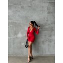 196912 ROT KLEID Tauchstoff