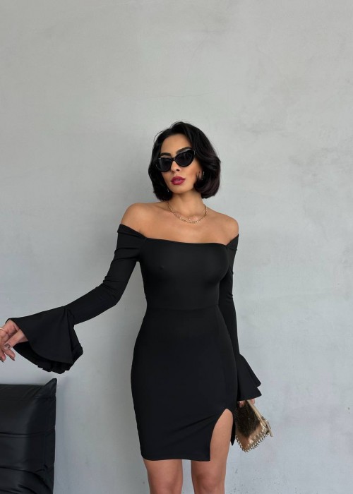 196917 SCHWARZ KLEID Tauchstoff