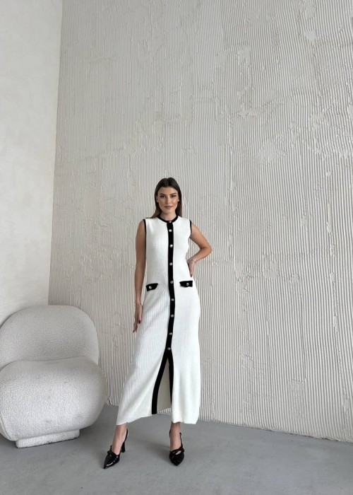 196968 ecru KLEID STRICKWAREN