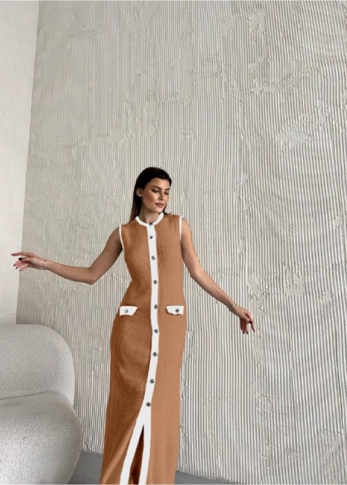196969 BEIGE KLEID STRICKWAREN