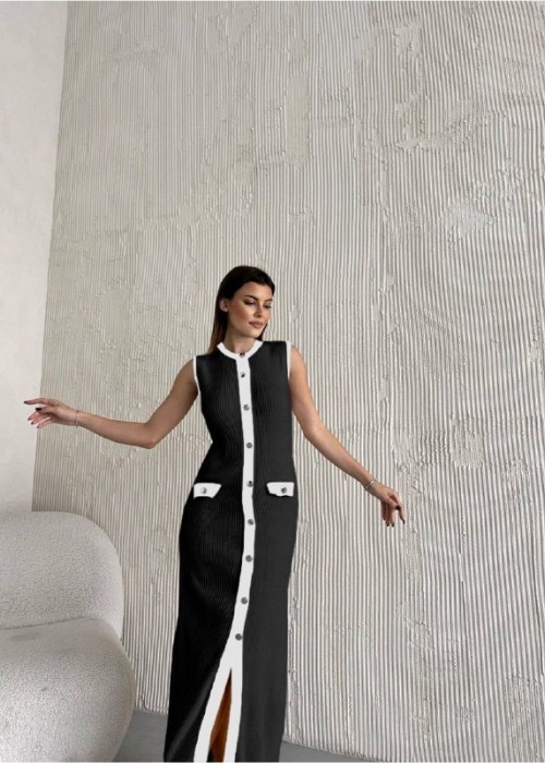 196970 SCHWARZ KLEID STRICKWAREN