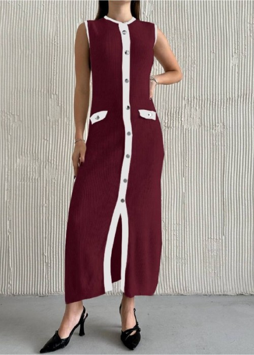 196971 BORDO KLEID STRICKWAREN