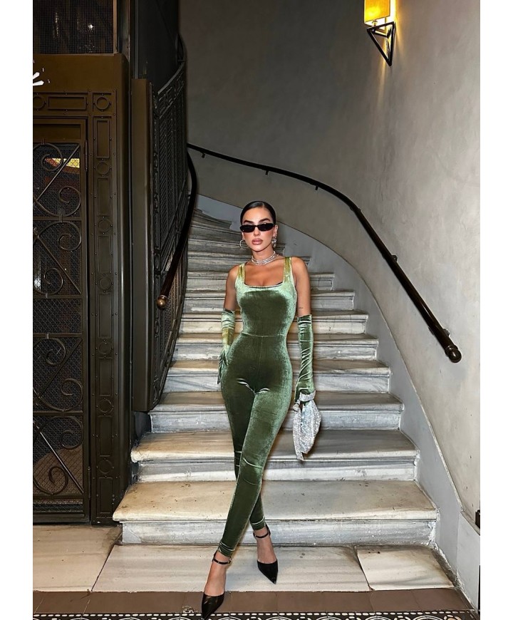 197018 KHAKI OVERALLS Velvet