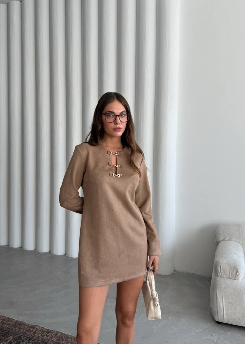 197139 BEIGE KLEID