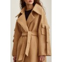 197325 CAMEL COAT STAMP FABRIC