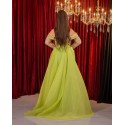 197723 GREEN COCKTAİL DRESS