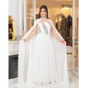 197867 Ecru color COCKTAİL DRESS