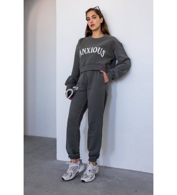 198134 ANTRASİT EŞOFMAN TAKIM ANTRASİT