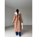 198162 BEIGE COAT STAMP FABRIC