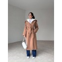 198162 BEIGE COAT STAMP FABRIC