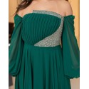 198184 GREEN COCKTAİL DRESS