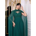 198602 GREEN COCKTAİL DRESS