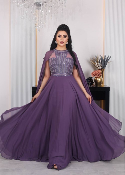 198615 LILA COCKTAİL DRESS