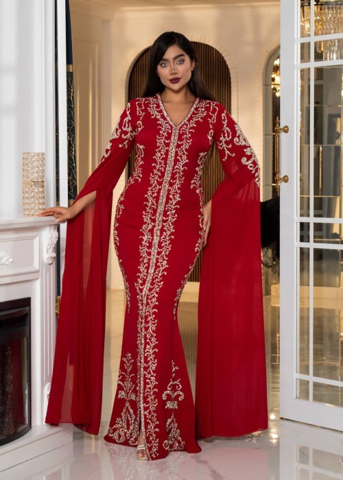 198623 BORDO COCKTAİL DRESS