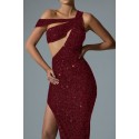 198661 BORDO COCKTAİL DRESS