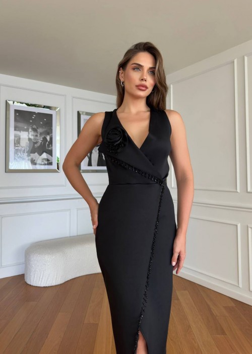 198803 BLACK COCKTAİL DRESS