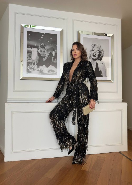 198808 ANTHRACITE COCKTAİL DRESS