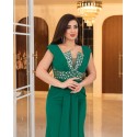 198925 GREEN COCKTAİL DRESS