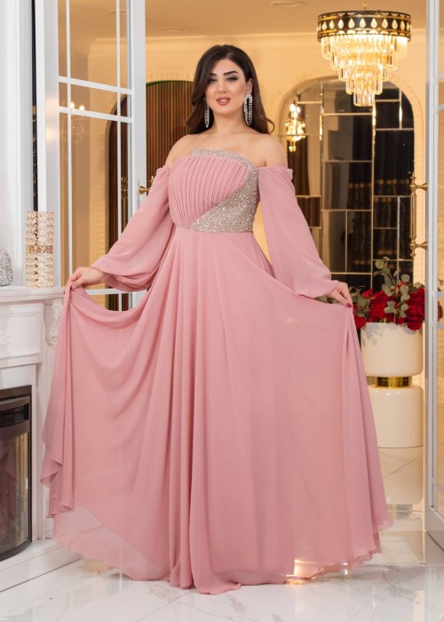 198929 PINK COCKTAİL DRESS