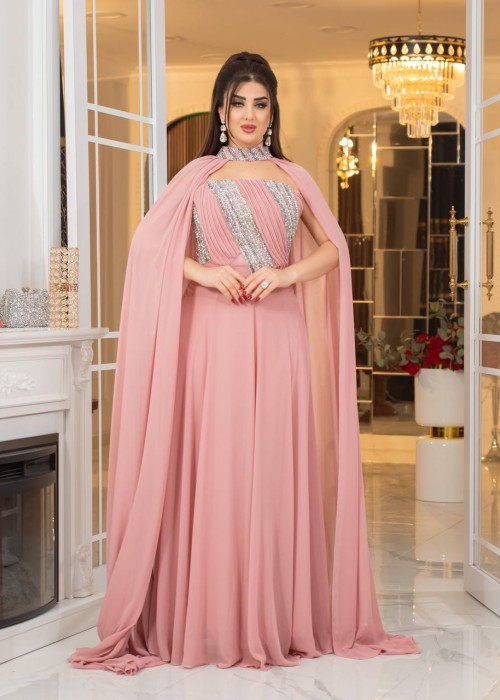 198934 PINK COCKTAİL DRESS