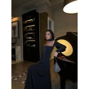 198975 BLACK DRESS SANDY FABRİC