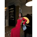 198976 ROT KLEID Sandstrahl