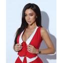 199035 RED DRESS SCUBA FABRIC