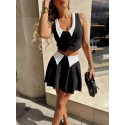 199036 SCHWARZ KLEID Tauchstoff
