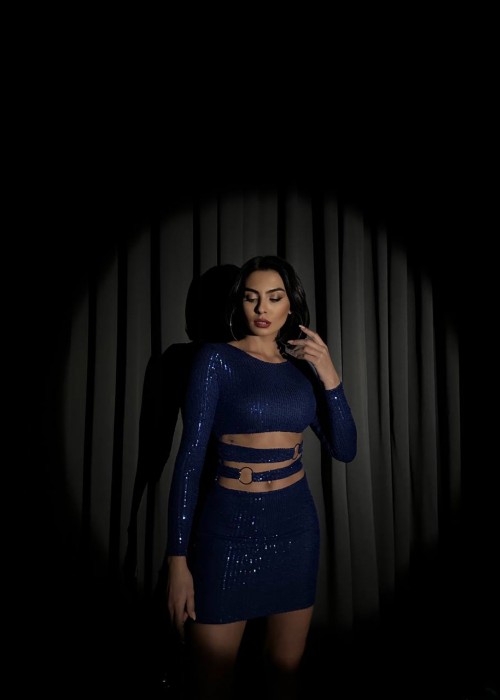 199097 NAVY BLAU KLEID