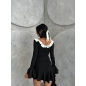 199106 SCHWARZ KLEID Tauchstoff