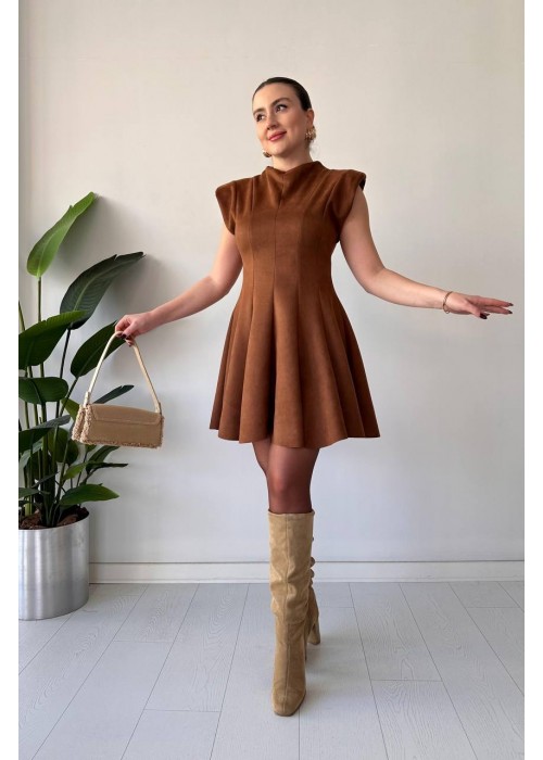 199126 TABA KLEID Wildleder