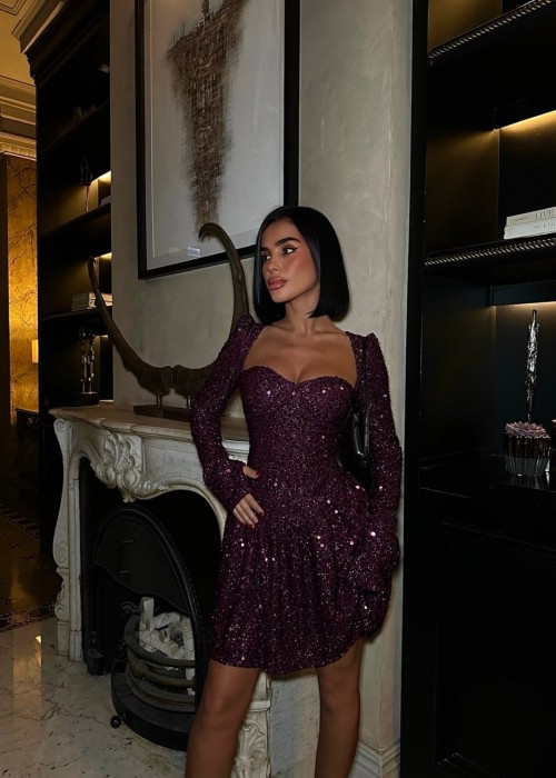 199303 BORDO KLEID