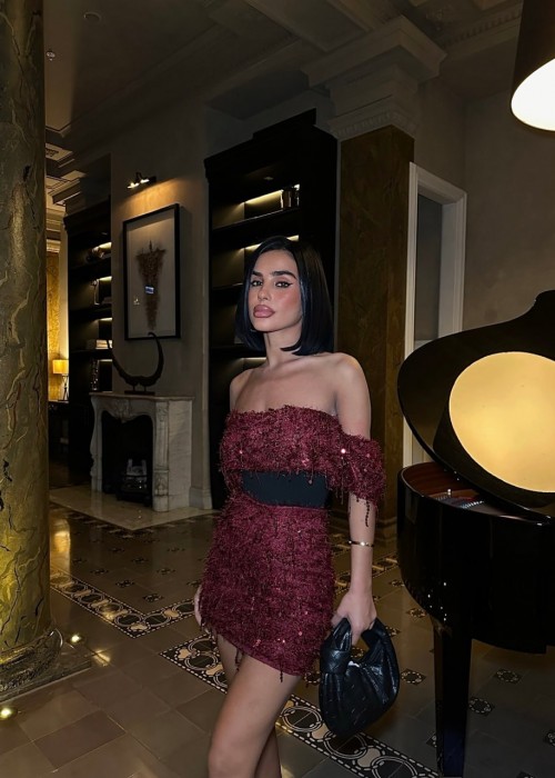 199306 BORDO KLEID