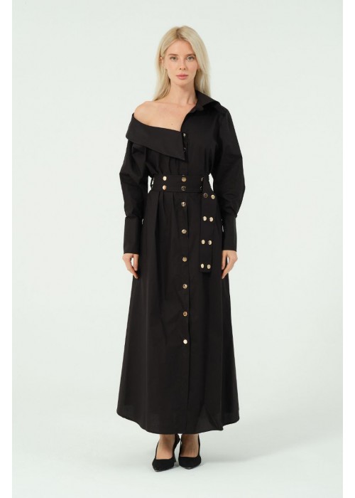 199333 SCHWARZ KLEID BAUMWOLLE