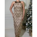 199361 GOLD COCKTAİL DRESS