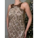 199361 GOLD COCKTAİL DRESS