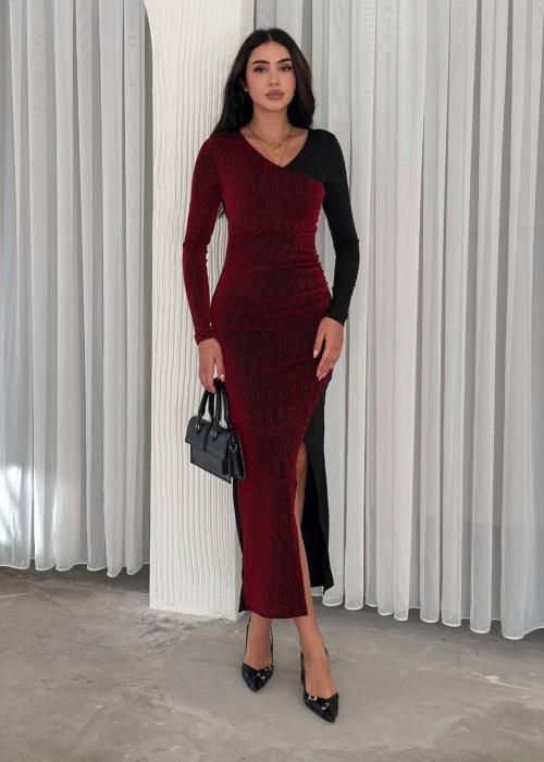 199385 BORDO KLEID