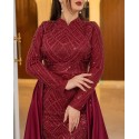 199400 BORDO COCKTAİL DRESS