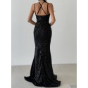 199418 SCHWARZ COCKRAİLKLEİD Futterkleid.