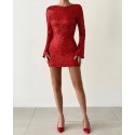 199421 ROT KLEID Futterkleid.