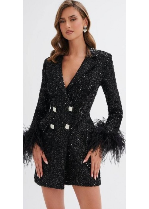 199490 SCHWARZ KLEID Jacke Kleid