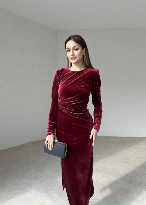 199604 BORDO KLEID SAMT