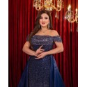199636 NAVY BLAU COCKRAİLKLEİD