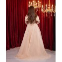 199646 BEIGE COCKTAİL DRESS