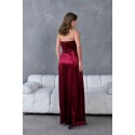 199676 BORDO COCKTAİL DRESS VELVET