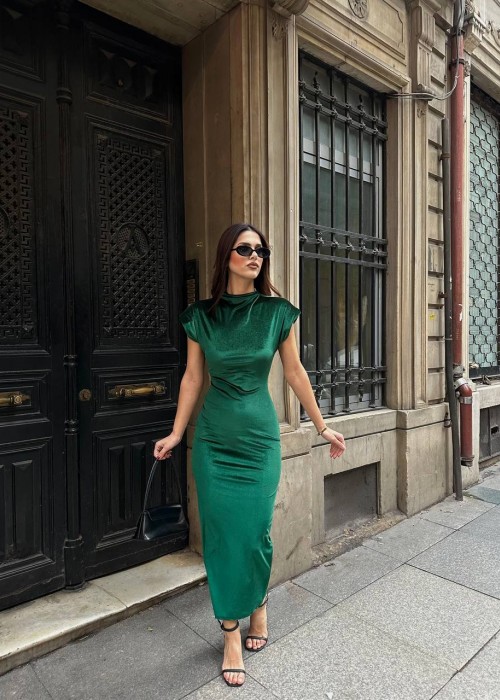 199761 GRÜN KLEID SAMT